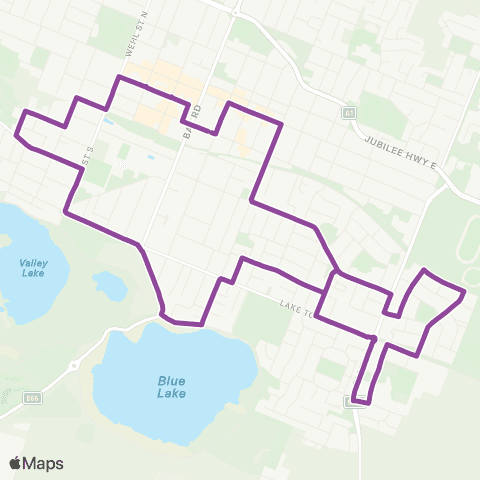 LinkSA Mount Gambier Town - South East Loop map