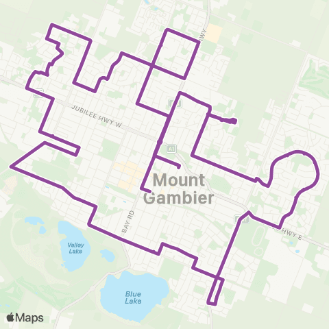 LinkSA Mount Gambier Bus 1 map
