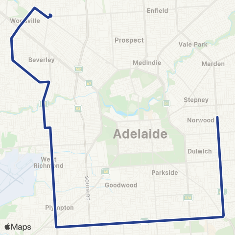 Torrens Transit Arndale Centre Intg - Glen Osmond map