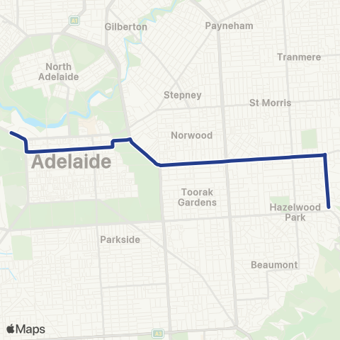 Torrens Transit Stonyfell - City map