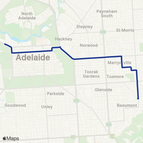 Torrens Transit Burnside - City map