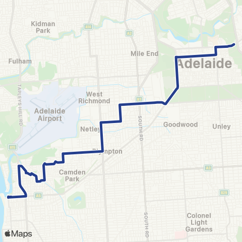 Torrens Transit Glenelg Interchange - City map