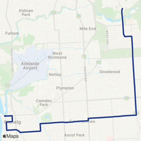 Torrens Transit Glenelg Interchange - City map