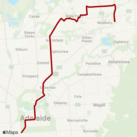 Torrens Transit Tea Tree Plaza Interchange - City map