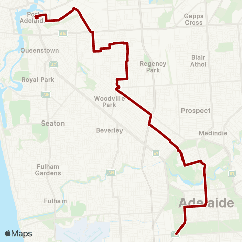 Torrens Transit Port Adelaide Interchange - City map