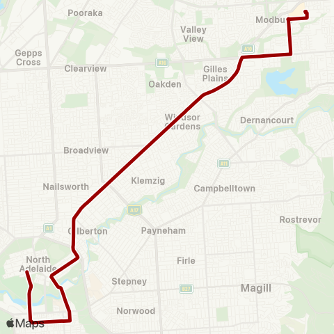 Torrens Transit Tea Tree Plaza Interchange - City map