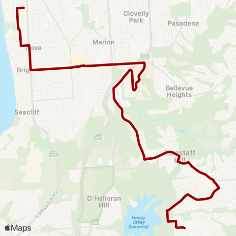 Torrens Transit Aberfoyle Hub - Marion Centre Intg map
