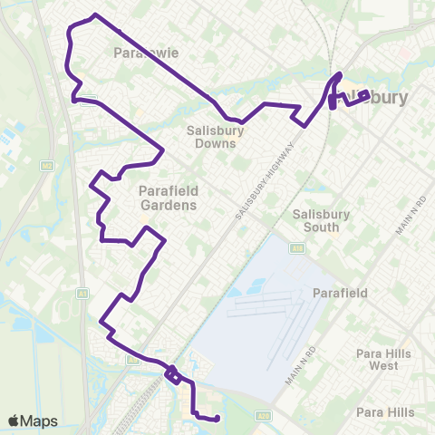 Torrens Transit Salisbury - Mawson Interchange map