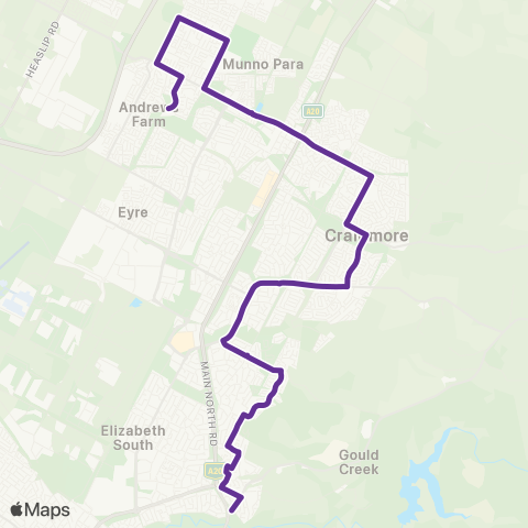 Torrens Transit Hillbank - St Columba College map