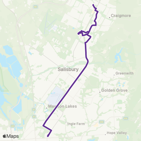 Torrens Transit Smithfield Intg - Roma Mitchell SC map