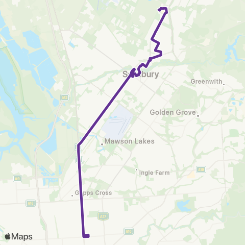Torrens Transit Sacred Heart (OLSH) - Elizabeth map