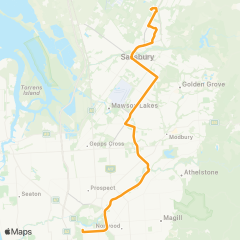 Torrens Transit Elizabeth Interchange - City map