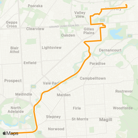 Torrens Transit Tea Tree Plaza Interchange - City map