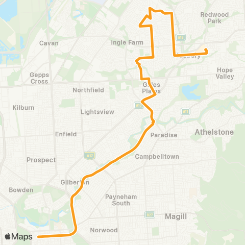 Torrens Transit Tea Tree Plaza Interchange - City map