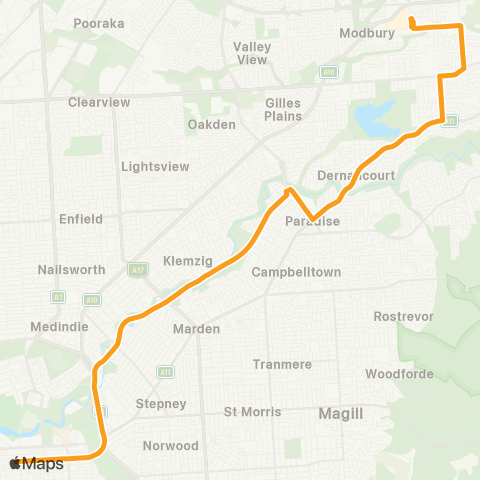 Torrens Transit Tea Tree Plaza Interchange - City map