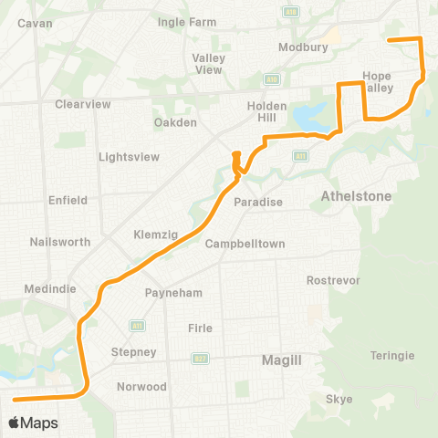 Torrens Transit Tea Tree Plaza Interchange - City map