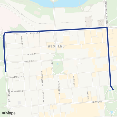 Torrens Transit Adelaide High School - City map