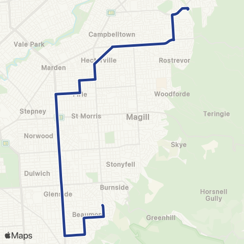 Torrens Transit St Ignatius' Senior School - Burnside map