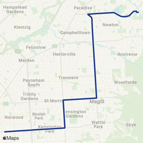 Torrens Transit St Ignatius' Senior Sch - Toorak Gardens map