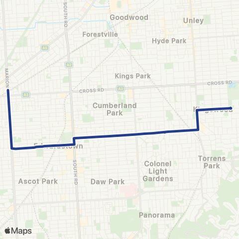 Torrens Transit Unley High School - Plympton map