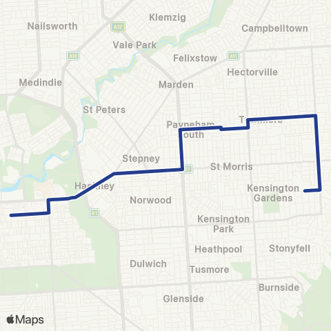 Torrens Transit Norwood International High School - City map