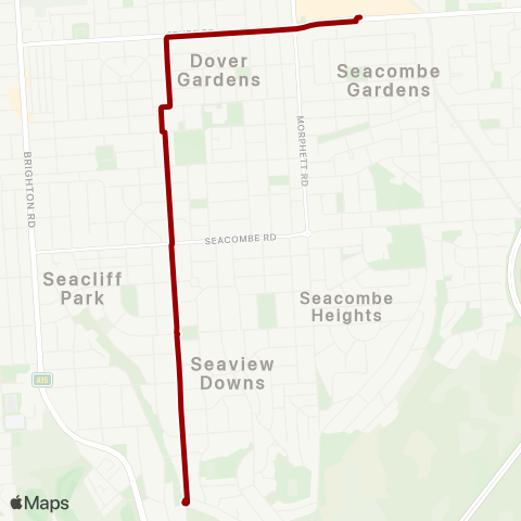 Torrens Transit Seaview Downs - Marion Centre Intg map