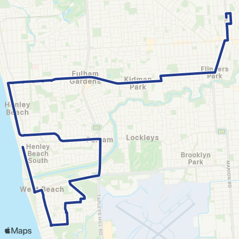 Torrens Transit St Michael's PS Campus - Henley Beach S map