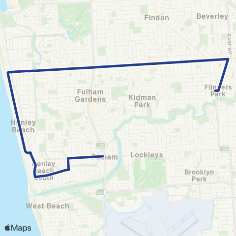 Torrens Transit Nazareth Catholic College - Fulham map