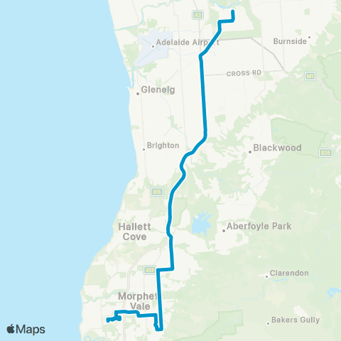Busways Noarlunga Centre - Old Reynella Intg map