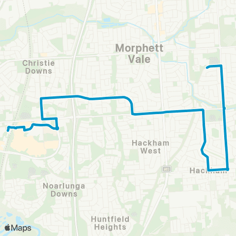 Busways Wirreanda High School - Noarlunga Intg map