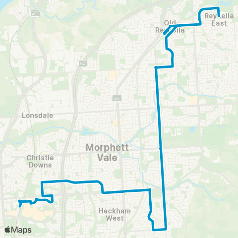 Busways Noarlunga Intg - Reynella East College map
