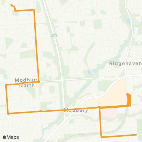 Torrens Transit Para Hills - Modbury High School map