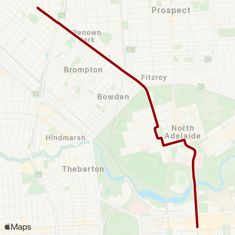 Torrens Transit City - Adelaide SS of English map