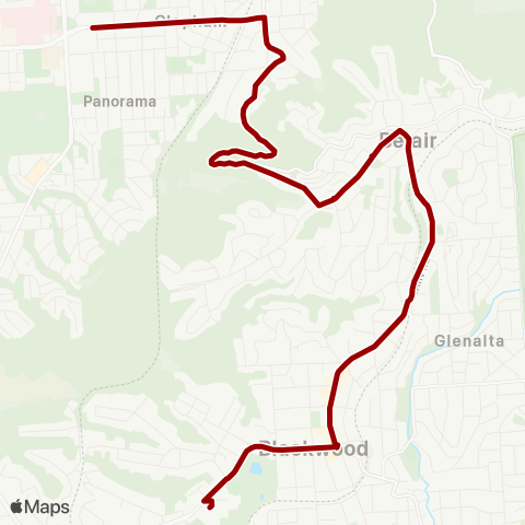 Torrens Transit Belair - Blackwood High School map