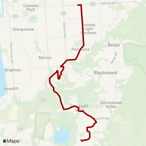 Torrens Transit Cabra Dominican College - Aberfoyle Park map