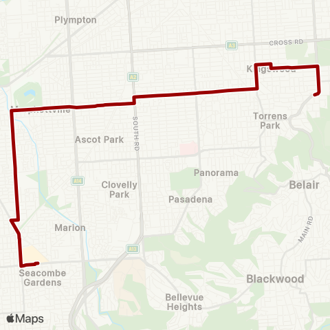 Torrens Transit Marion Centre Intg - Mercedes College map