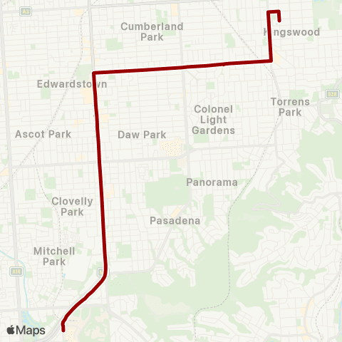 Torrens Transit Mitcham Girls HS - Flinders Medical Ctr map
