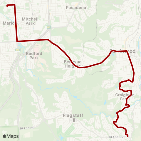 Torrens Transit Westminster School - Coromandel Valley map