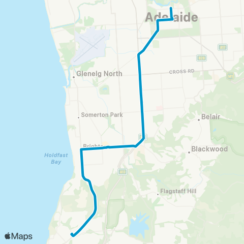 Busways Hallett Cove Shops - Adelaide Oval map