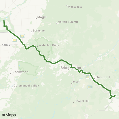 SouthLink Mt Barker - Adelaide Oval map