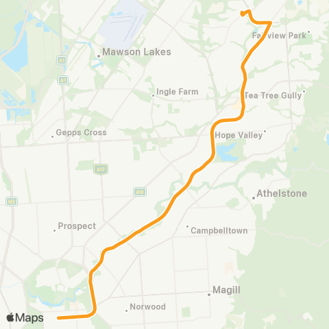 Torrens Transit Tea Tree Plaza Interchange - City map