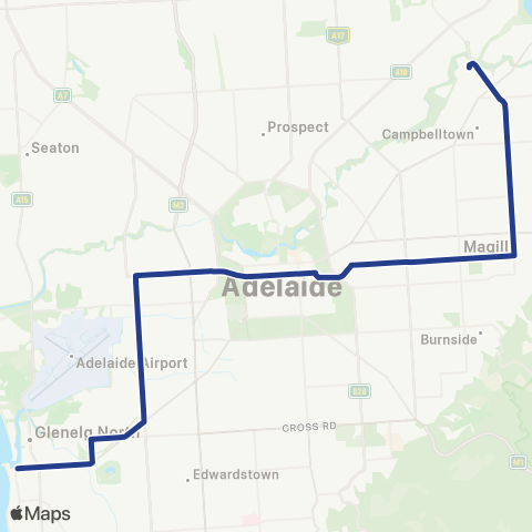 Torrens Transit Glenelg Intg - Paradise Intg map