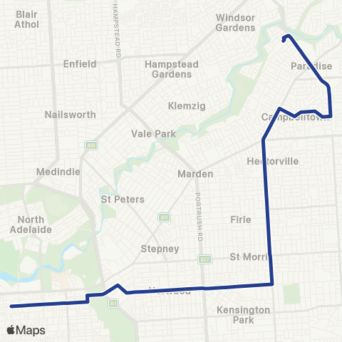 Torrens Transit City - Paradise Interchange map