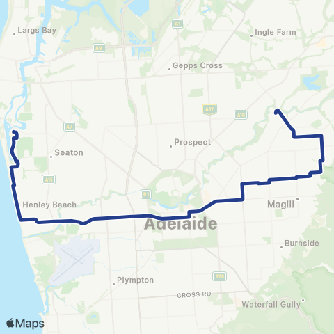 Torrens Transit West Lakes Centre Intg - Paradise Intg map