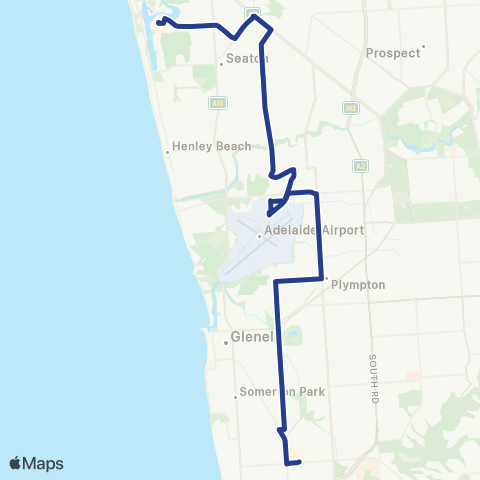 Torrens Transit West Lakes Centre - Marion Centre Intg map