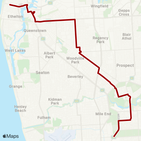 Torrens Transit Semaphore - City map