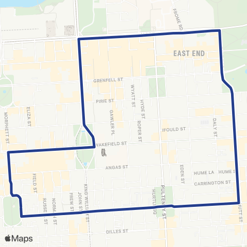 Torrens Transit City Connector  (Anti-Clockwise) map