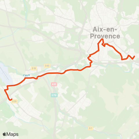 Aix en Bus Val Saint-André ↔ Pôle d'activités map