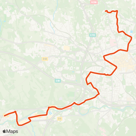 Aix en Bus P+R Brunet ↔ Club Hippique-Monclar map
