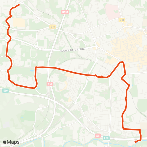 Aix en Bus P+R Krypton ↔ Saint Mitre map